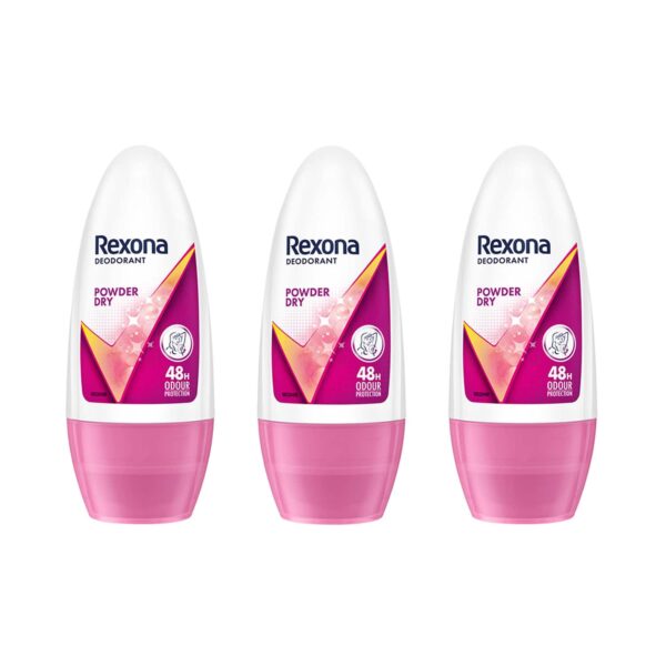 Rexona Powder Dry Underarm Roll On Pack Of 3 Deodorant For Women (50 ml) Combo - Rexona