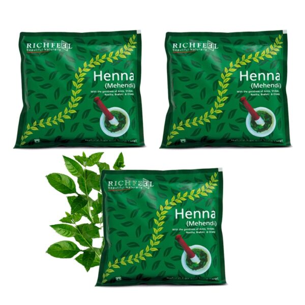 Richfeel Heena Mehendi Powder 100g each pack of 3