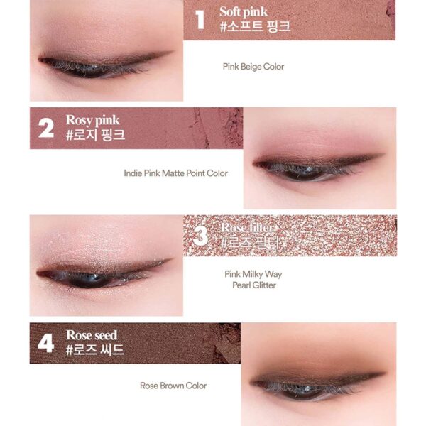 Rom&nd Better Than Eyes Eyeshadow Palette - 02 Dry Rose (6.5g) - Rom&nd