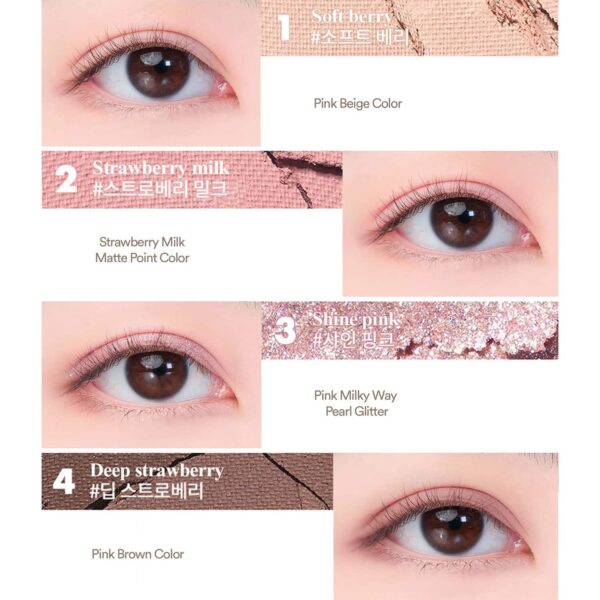 Rom&nd Better Than Eyes Eyeshadow Palette - W03 Dry Strawberry (7.2g) - Rom&nd