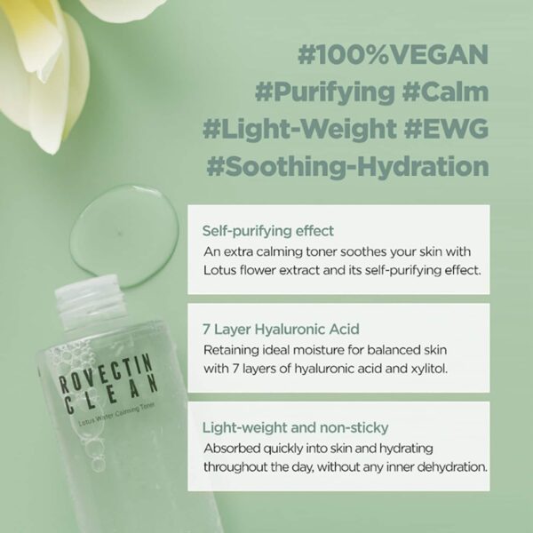 Rovectin Lotus Water Calming Toner (200ml) - Rovectin