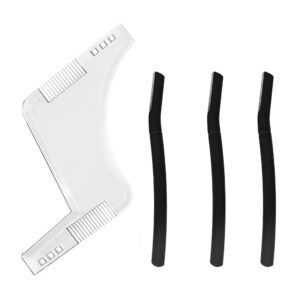 Rubab Men Beard Shaper Tool with Comb & Beard Pen Styler Face Razor for Men | Multi-Use Professional Beard Shaping & Styling Kit at Home | No More Salon Wait