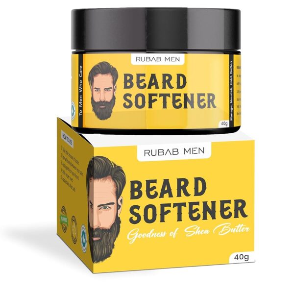 RUBAB MEN Beard Softener for Men |With Goodness of Shea Butter, Avocado,Olive & Aloe Vera| Beard Cream For All Hair Type Balm Boosts Itch Free, Conditioned & Softened Texture|...