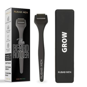 Rubab Men Premium Beard Derma Roller for Hair Growth| 0.5mm 540 Titanium Alloy Needles Activates Follicles| No Patchy Beard with Hair Growth Activator Derma Roller