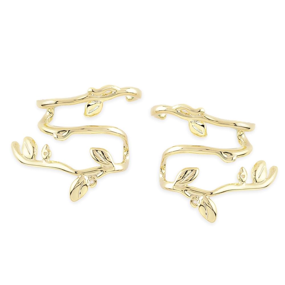 Rubans 22K Gold-Plated Leaf-Inspired Stud Earrings for Women & Girls – Perfect for Casual & Festive Occasions