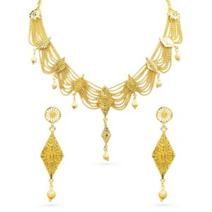 Rubans Gold-Plated Handcrafted Jewellery Set For Women