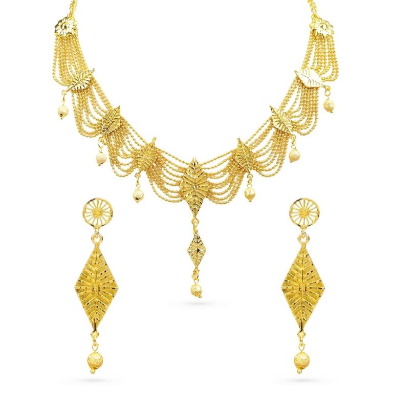 Rubans Gold-Plated Handcrafted Jewellery Set For Women