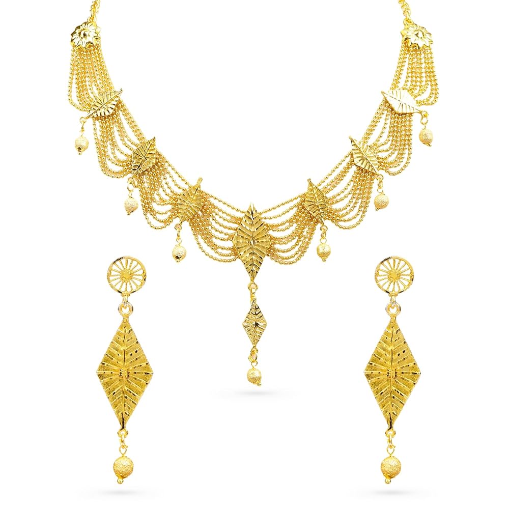 Rubans Gold-Plated Handcrafted Jewellery Set For Women