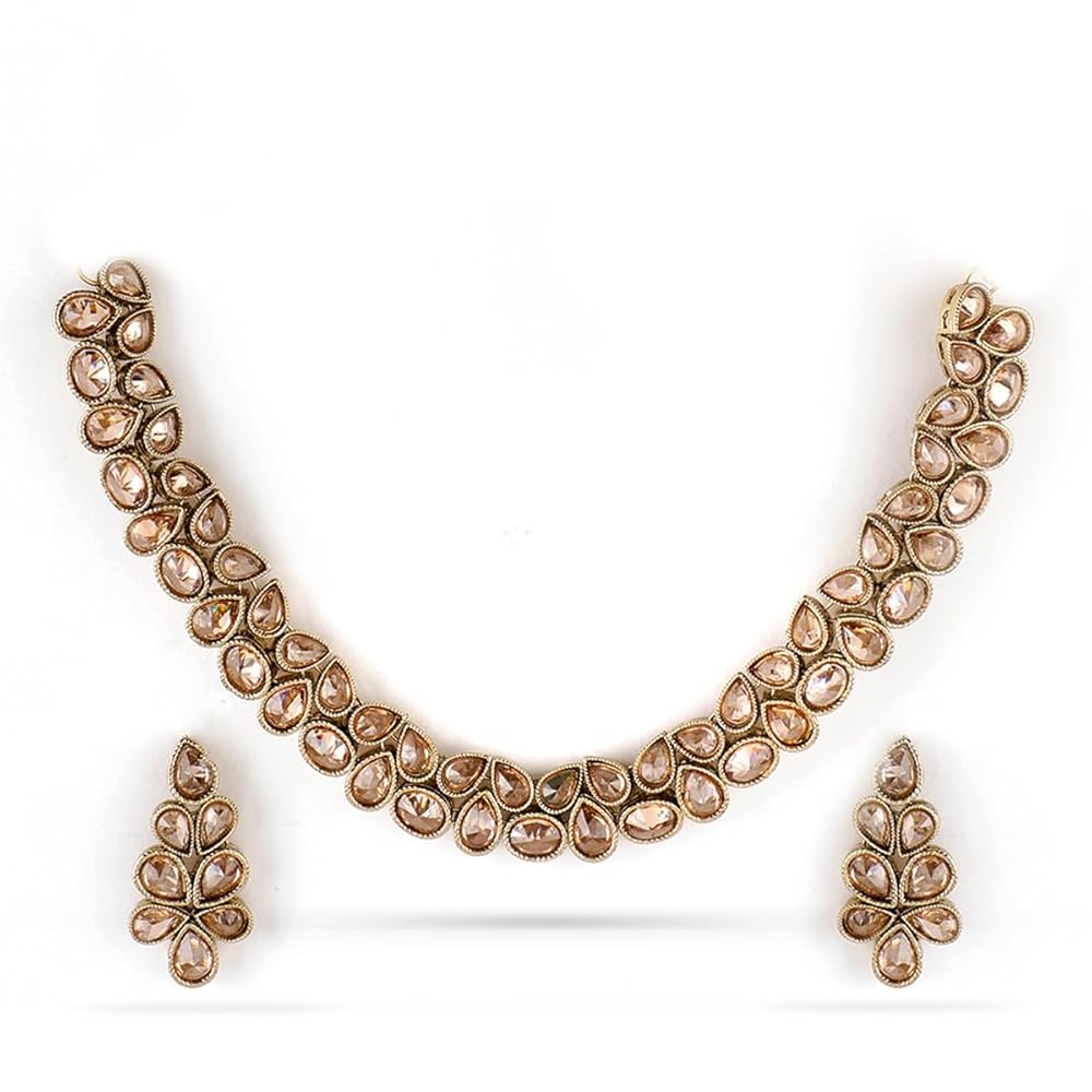 Rubans Gold-Plated Handcrafted Kundan Jewellery Set For Women