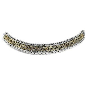 Rubans Handcrafted Oxidised Dual Tone Gold and Silver Plated Floral Vine Design Ethnic Choker Necklace for Women and Girls, Perfect for Festive & any Special Occasions