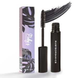 Ruby's Organics Mascara Black - Natural, Non-toxic, Long-lasting, Waterproof, Full-lift, Eye Makeup, Safe and Non-irritating Formula for Sensitive Eyes, Cruelty-Free, Paraben...