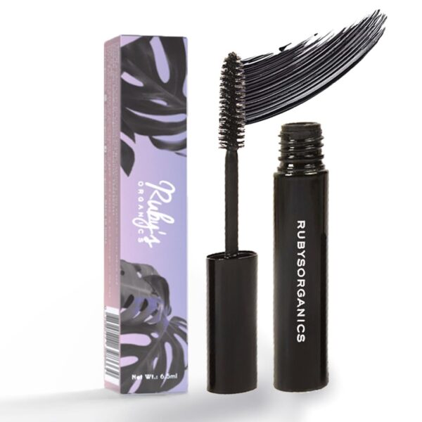 Ruby's Organics Mascara Black - Natural, Non-toxic, Long-lasting, Waterproof, Full-lift, Eye Makeup, Safe and Non-irritating Formula for Sensitive Eyes, Cruelty-Free, Paraben...
