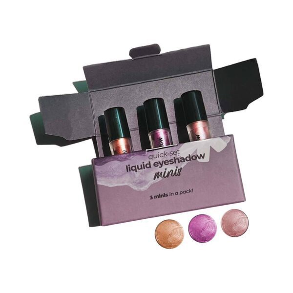 Ruby's Organics Quick Set Liquid Eyeshadow Minis Set - Earth Metal (3Pcs) - Ruby's Organics