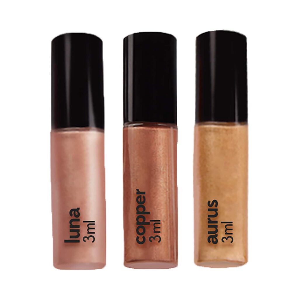 Ruby's Organics Quick Set Liquid Eyeshadow Minis Set - Moon Metal (3Pcs) - Ruby's Organics