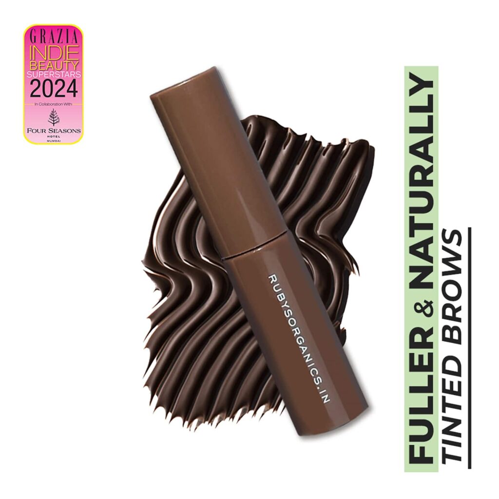 Ruby's Organics Tinted Eyebrow Gel - Dark Brown (6 ml) - Ruby's Organics