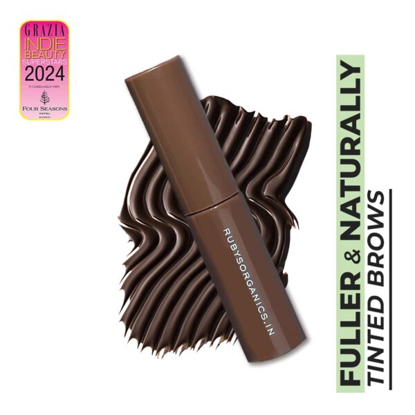 Ruby's Organics Tinted Eyebrow Gel - Dark Brown (6 ml) - Ruby's Organics