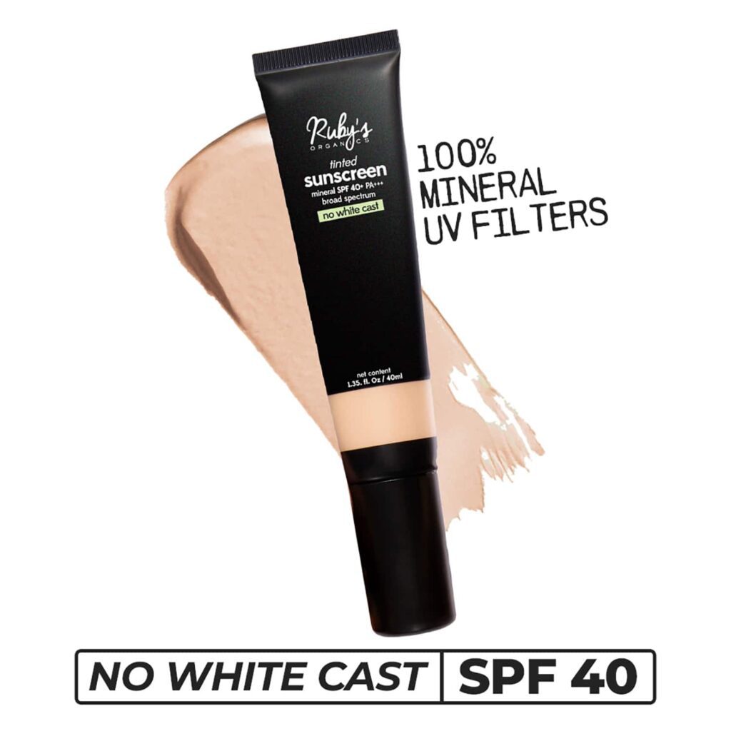 Ruby's Organics Tinted Mineral Sunscreen SPF 40 (40 ml) - Ruby's Organics