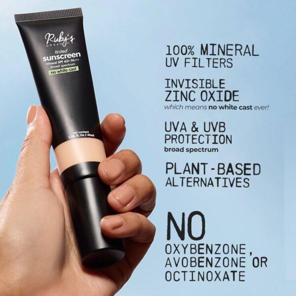 Ruby's Organics Tinted Mineral Sunscreen SPF 40 (40 ml) - Ruby's Organics