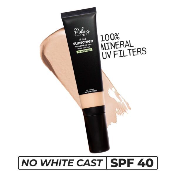 Ruby's Organics Tinted Mineral Sunscreen SPF 40 (40 ml) - Ruby's Organics