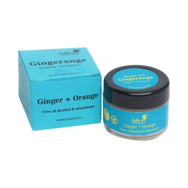 Rustic Art Gingerange Organic Deodorant Balm With Vitamin E (12g) - Rustic Art
