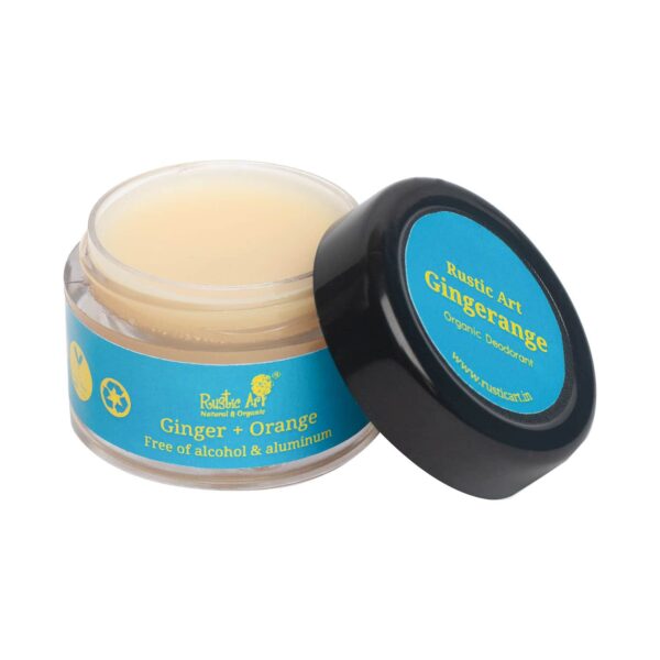 Rustic Art Gingerange Organic Deodorant Balm With Vitamin E (12g) - Rustic Art