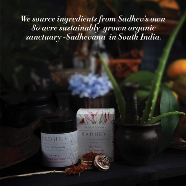 Sadhev Aloe Vera & Saffron Gel With Kumkumadi Thailam (100g) - Sadhev