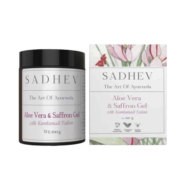 Sadhev Aloe Vera & Saffron Gel With Kumkumadi Thailam (100g) - Sadhev