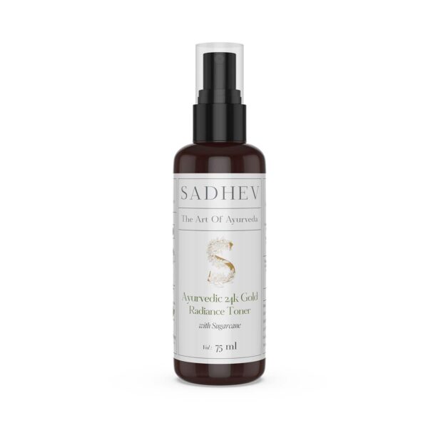 Sadhev Ayurveda Ayurvedic Radiance Toner Swarna Bhasma & Sugarcane (75 ml) - Sadhev
