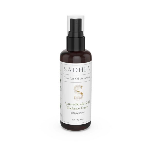 Sadhev Ayurveda Ayurvedic Radiance Toner Swarna Bhasma & Sugarcane (75 ml) - Sadhev