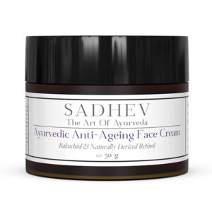 Sadhev Ayurvedic Anti Ageing Face Cream Bakuchiol & Naturally Derived Retinol (50 g) - Sadhev