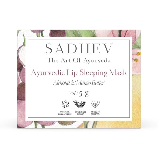 Sadhev Ayurvedic Lip Sleeping Mask with Almond and Mango Butter (5 g) - Sadhev