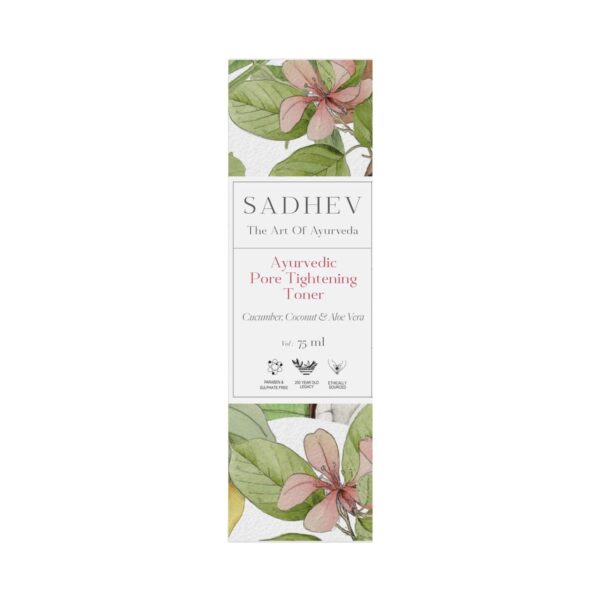 Sadhev Ayurvedic Pore Tightening Toner (75ml) - Sadhev