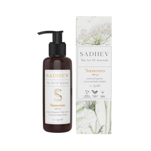 Sadhev Ayurvedic Sunscreen SPF 30 (75ml) - Sadhev