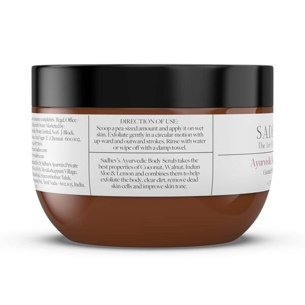 Sadhev Natural and Ayurvedic Coconut and Aloe Vera Body Scrub (75 g) - Sadhev
