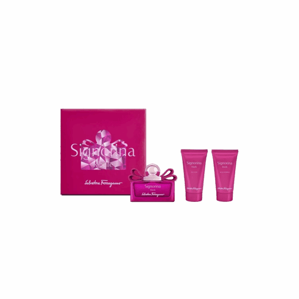 Salvatore Ferragamo Signorina Ribelle Kit : Eau de Parfum, Body Lotion, Bath and Shower Gel (3 pcs) - Salvatore Ferragamo