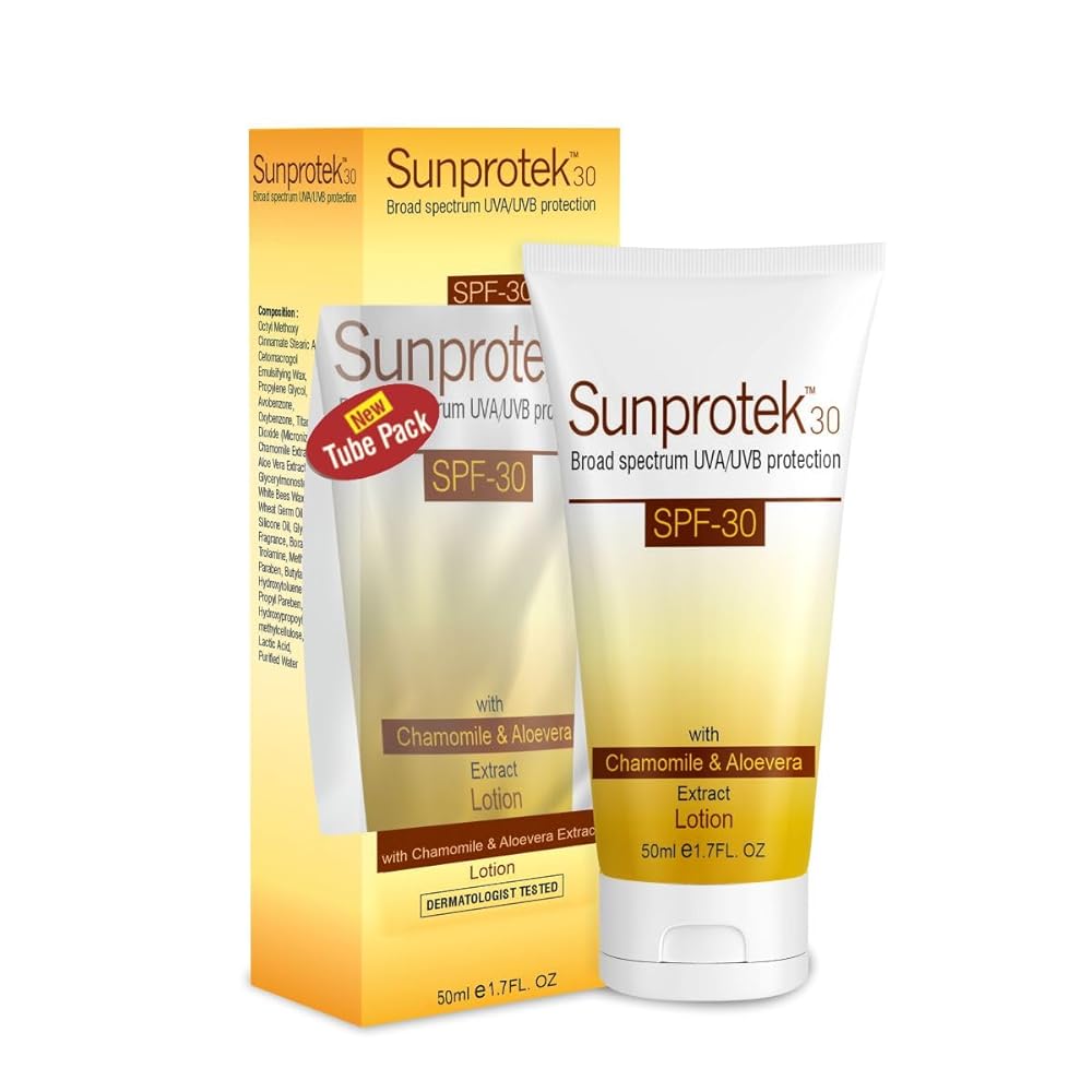 Salve Sunprotek Broad Spectrum Sunscreen with SPF 30+ Body & Face Lotion Protects from Harmful UVA/UVB Sun Rays - 50ml