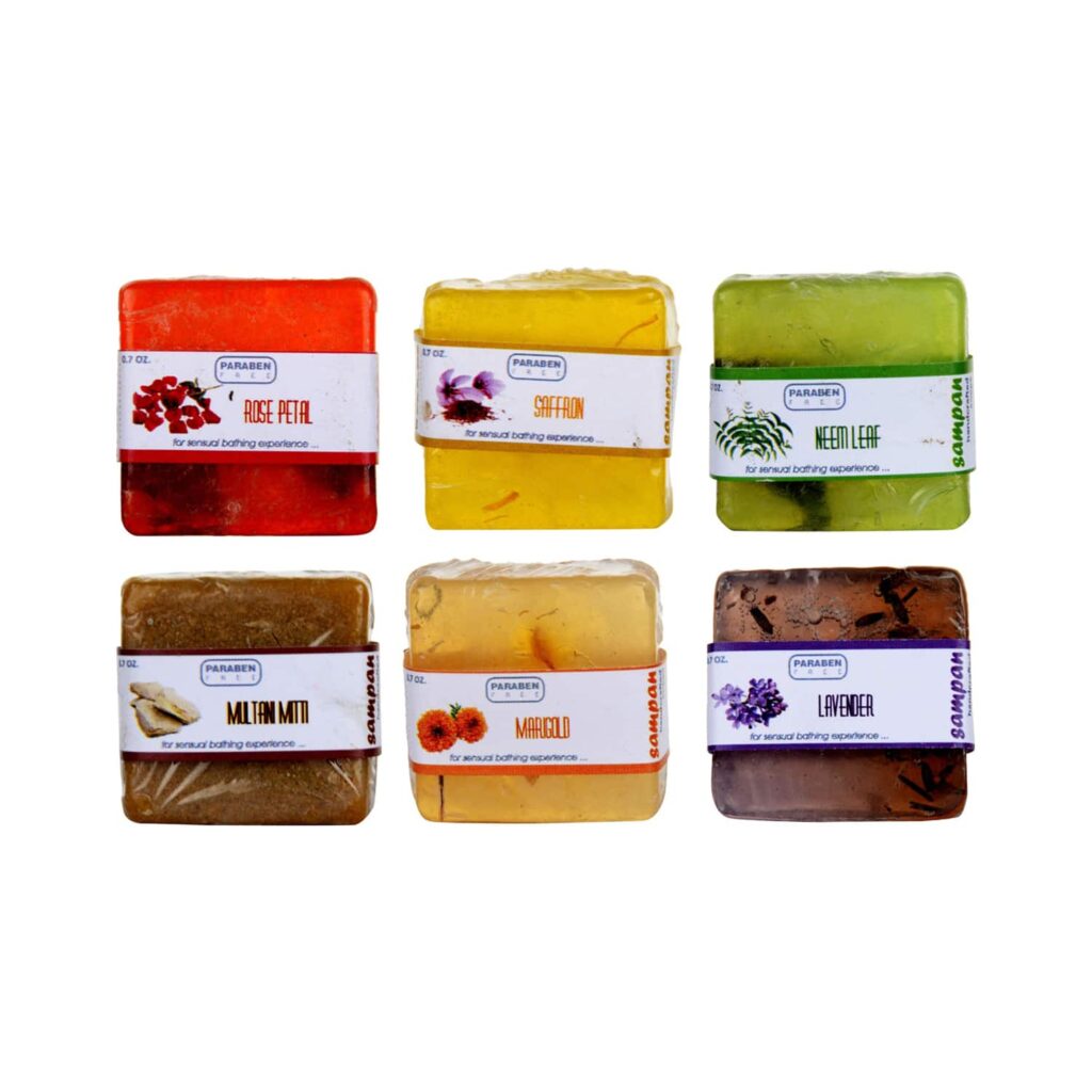 Sampan Handcrafted Glycerin Bathing Bar Gift Box - (6Pcs) - Sampan