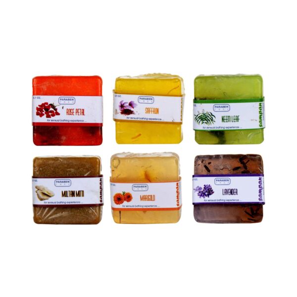 Sampan Handcrafted Glycerin Bathing Bar Gift Box - (6Pcs) - Sampan
