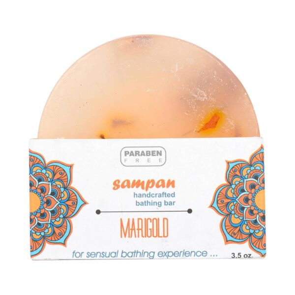 Sampan Handcrafted Glycerin Marigold Bathing Bar - (100g) - Sampan