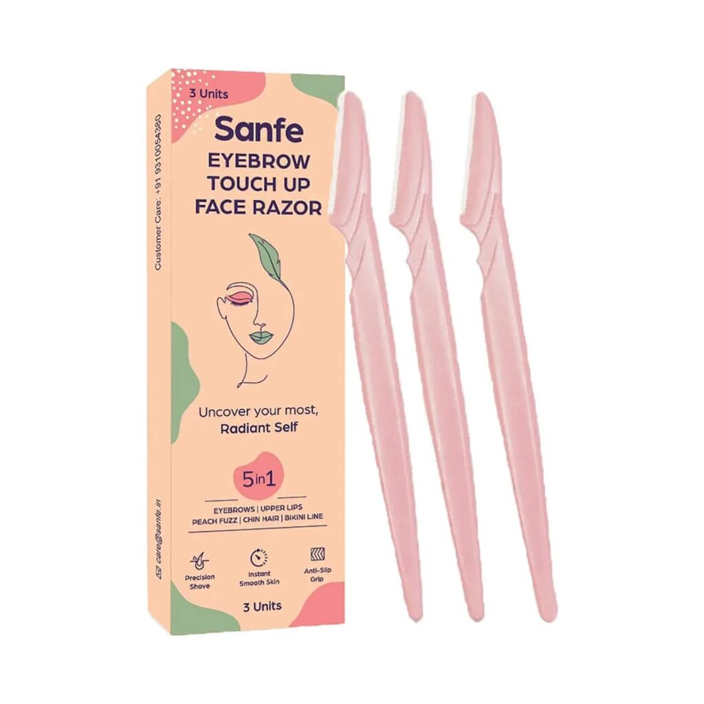 Sanfe Eyebrow Touch Up Face Razor - (3Pcs) - Sanfe