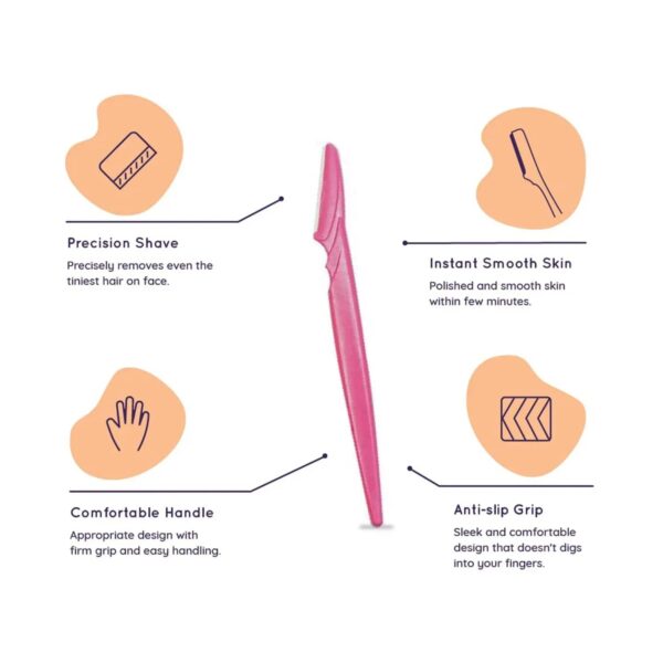 Sanfe Eyebrow Touch Up Face Razor - (3Pcs) - Sanfe
