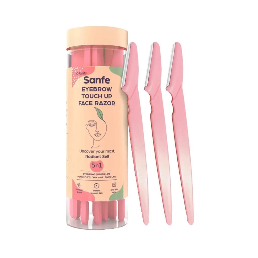Sanfe Eyebrow Touch Up Hair Removing Face Razor - (6Pcs) - Sanfe