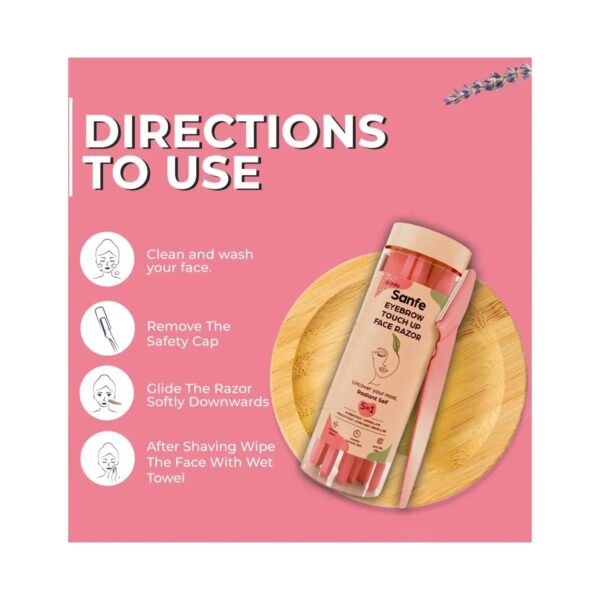 Sanfe Eyebrow Touch Up Hair Removing Face Razor - (6Pcs) - Sanfe