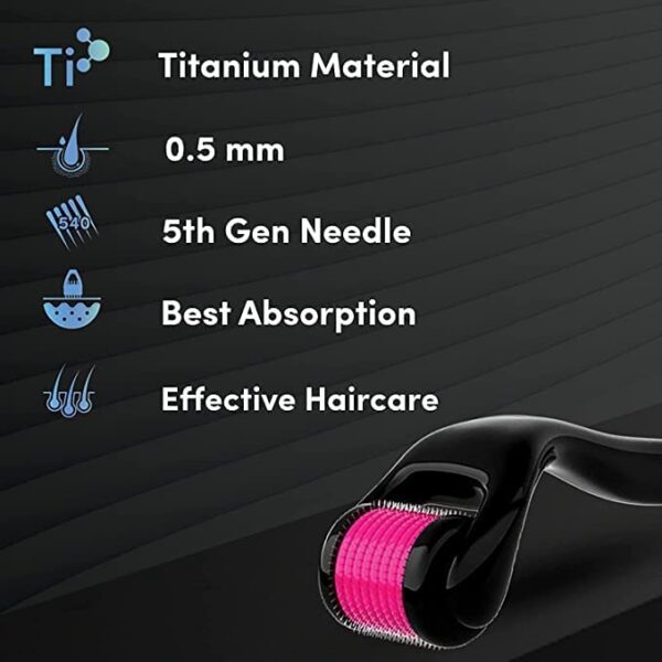 Scholazs Combo Of Derma Roller 0.5mm With 540 Titanium Micro Needles For Hair Growth And 3 Pcs Eyebrow Face Razor And Ice Roller For Face Skin Glowing Ice Cube Massager