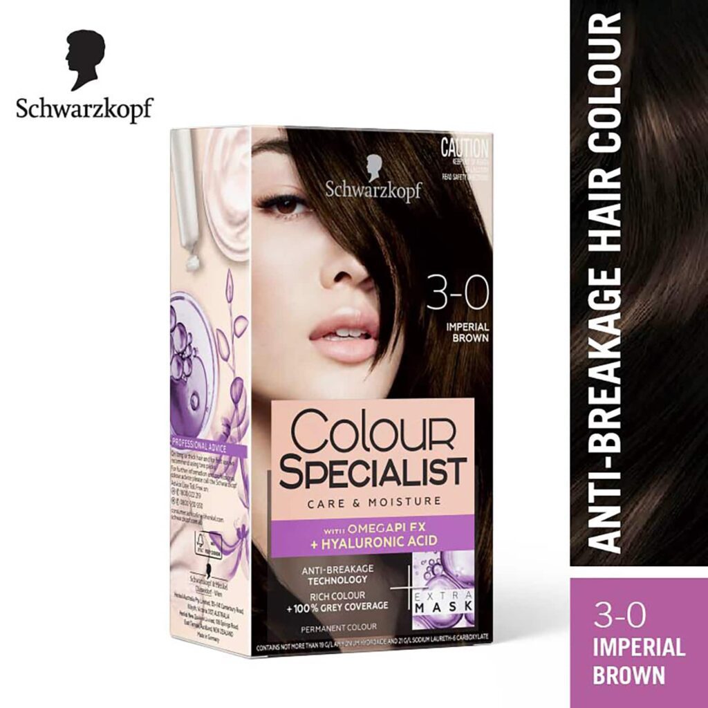 Schwarzkopf Colour Specialist Permanent Hair Colour - 3.0 Imperial Brown (165ml) - Schwarzkopf
