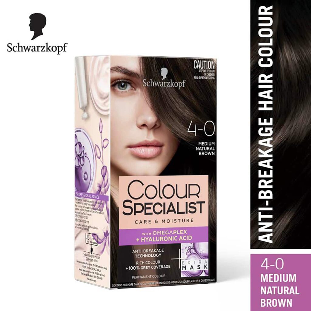 Schwarzkopf Colour Specialist Permanent Hair Colour - 4.0 Medium Natural Brown (165ml) - Schwarzkopf