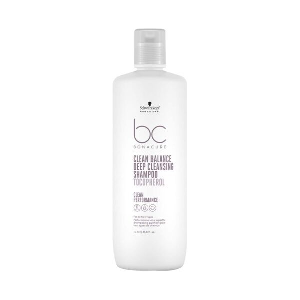Schwarzkopf Professional Bonacure Clean Balance Deep Cleansing Shampoo With Tocopherol (1000ml) - Schwarzkopf Professional