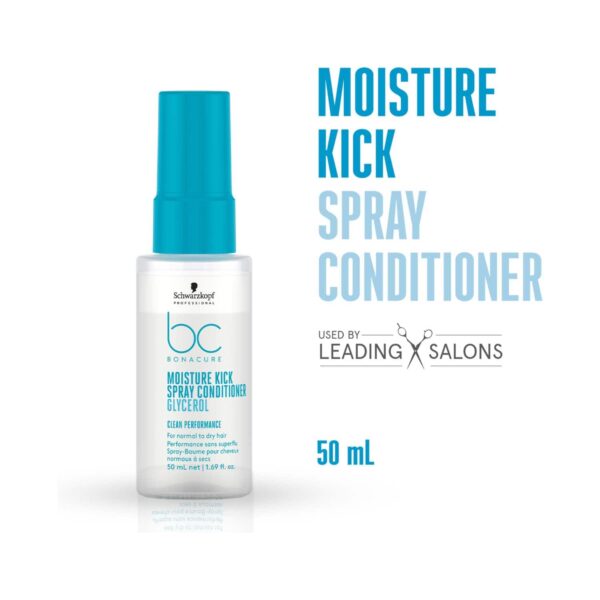 Schwarzkopf Professional Bonacure Moisture Kick Spray Conditioner With Glycerol For Dry Hair (50ml) - Schwarzkopf Professional