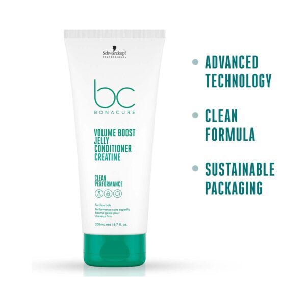 Schwarzkopf Professional Bonacure Volume Boost Jelly Conditioner With Creatine For Fine Hair (200ml) - Schwarzkopf Professional