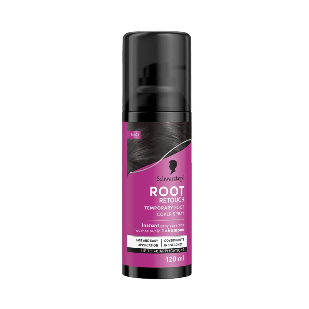 Schwarzkopf Root Retouch Instant Temporary Hair Spray - Black (120ml) - Schwarzkopf